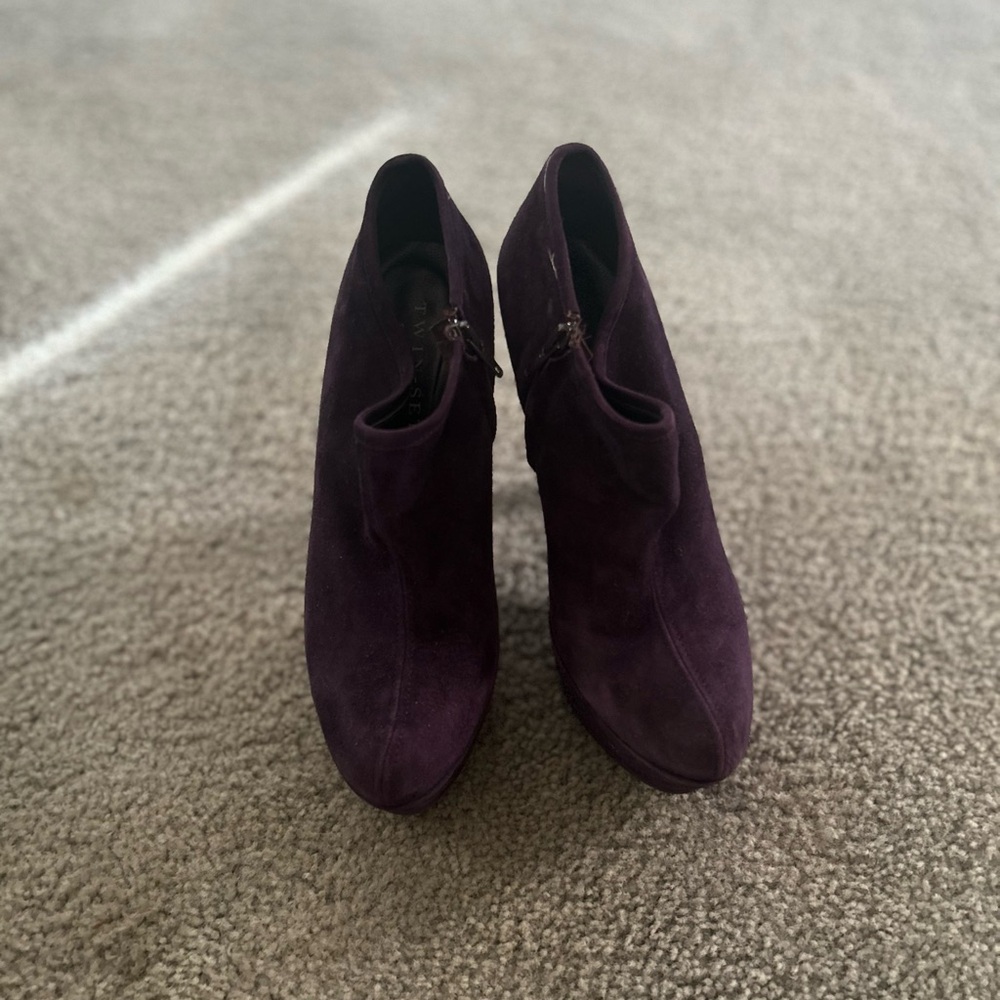 Elegant Purple Women's Ankle Boots